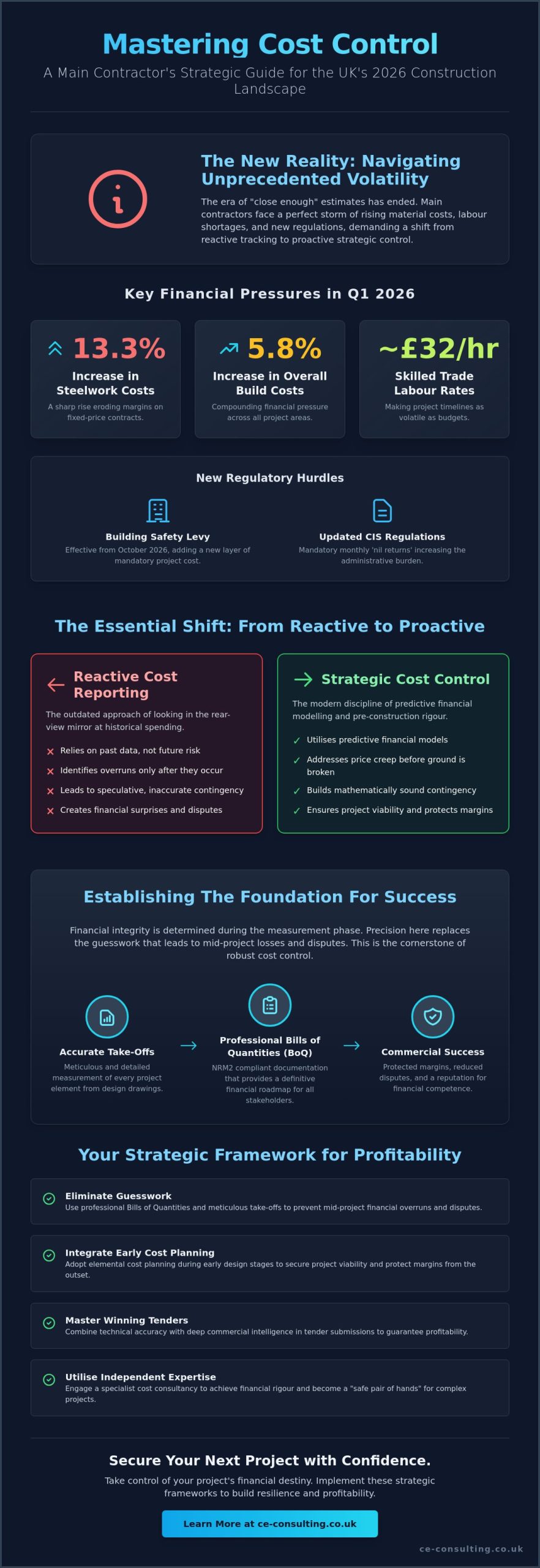 Strategic Cost Control for Main Contractors in the UK: A 2026 Commercial Guide